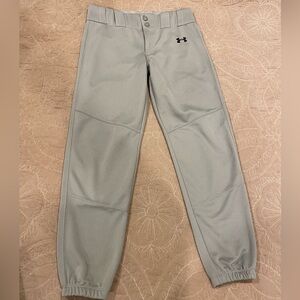 Under armour Boy's Gray Youth Baseball & Softball Pants YL - large